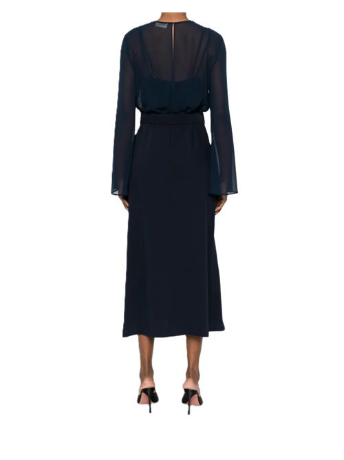 P.A.R.O.S.H.belted flared dress blu P.a.r.o.s.h. | PANTY26-D726119012 BLU